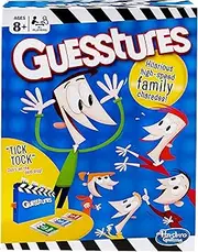 [Hasbro] Guesstures Game - challenges you to hilarious, high-speed charades - easy, medium and hard cards - Action Timer - Family Board Games and Toys for Kids - Boys and Girls - Ages 8plus