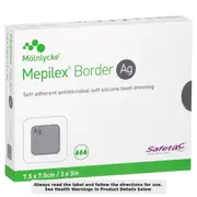 Mepilex Border AG Wound Dressing 395200 7.5cm x 7.5cm 5 Pack