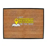 Put On The Map Hertfordshire - Funny Novelty Doormat Man Cave Floor mat