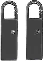 [IParts] Zipper Pull Tap Replacement for Suitcases Backpacks, Black Metal Zipper Handle Mend Fixer for Luggage Jacket, Set of 2