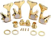 TOPPERFUN 2r2l Tuning Pegs for Bass Guitar Metal Material 4 String Heavy Size 5.6x2.8x15cm