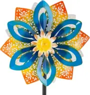 Metal Wind Spinner Hollow Pattern Wind Mills Kinetic Outdoor Lawn Garden Decor