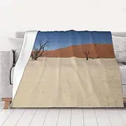 Lightweight Comfort Soft Desert Plant Blanket for Camping Cosy Flannel Bed Blanket for Living Room or Car