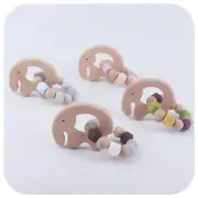 Baby Teething Ring Soothing Safe Chew Toy for Teething Relief Silicone Teether