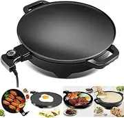 Electric Crepe Makers 40cm, Non-Stick Baking Pan & Chapati & Skillet and Pancake Maker Machine, 5-Speed Speed Adjustment, Roti and Crepe Maker, for Eggs Pancakes Pizza