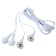 1 PC 4-Way Electrode Pads TENS Unit Lead Wires Cables Connection Massage To~_JL