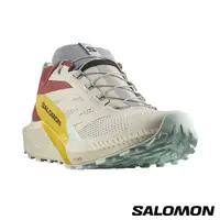 在飛比找PChome24h購物優惠-SALOMON 男 SENSE RIDE 5 野跑鞋 灰白/