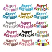 40Cm 3D Happy Birthday Letters Balloons Inflating Foil Banner Bunting Celebrate