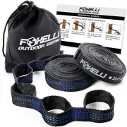 Foxelli XL Hammock Straps - Extra Long 20FT Heavy Duty No-Stretch Suspension ...