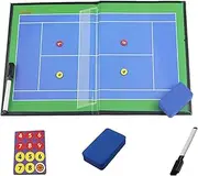Tennis Tactic Board, Foldable PU Magnetic Clipboard with Dry Erase, Marker, Sporting Goods Tactic Board