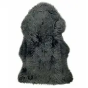 Sheepskin Rug - Steel (Dark Grey) - XXL Imperfectly Perfect - Long Wool Australian Merino Sheepskin