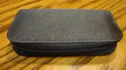 Coin Collector~Black 22 Coin Storage Holder Money Album Pockets~Zip Closure 864