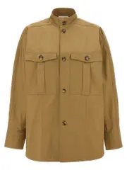 [Saint Laurent] Saint Laurent-Saharienne Camicie Beige-Donna 36FR
