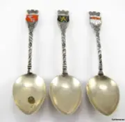 GERMANY SOUVENIR SPOONS - Silver Bremen Koln Heidelberg