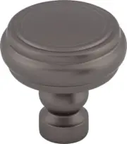 Top Knobs TK880AG Brixton Rimmed Knob 1 1/4" Ash Gray