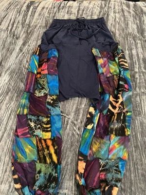 Colorful Patchwork Harem Pants Size M/L By Kathmandu