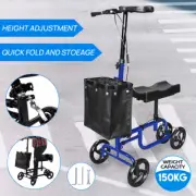 Knee Walker Scooters Alternative Crutches Wheelchair with Basket Foldable