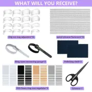 Ring Sizer Adjuster Invisible Ring Guards with 4 EVA Foam Ring and 8 xddJk