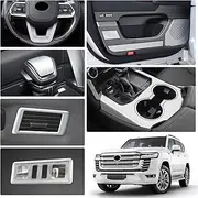 For Toyota Land Cruiser 300 LC300 2021 2022 2023 Rear Reading Lamp Decorative Frame Lc300 Electroplated Silver Interior Upgrade Modification Accessories (Rear Reading Light)