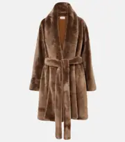 [The Row] The Row Lucja shearling wrap coat AU 10 brown
