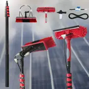 Reach new heights in cleaning with the Danoz Cleaning Window Squeegee featuring a 12-20 ft extension pole and water-fed brush.