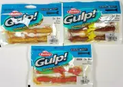 3 Berkley Gulp Saltwater Series Shrimp 3" Rootbeer~New Penny~Nuclear Chicken!!