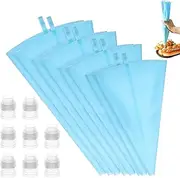Kezvmhy Icing Bags and Tips Set, Pastry Bags and Tips - 16 Reusable Icing Piping Tips Pastry Bag Set | Durable Frosting Piping Kit for Cake Decoration, Baked Cake Decorating Set