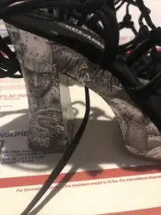 Walking Dead Comic Book Customized Tie Up Gladiator Black Heels AWESOME ZOMBIE 6