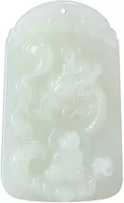 [Generic] NecklacePure Hetian Jade Pendant White Jade Necklace with Certificate