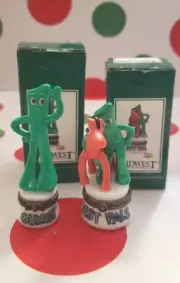 Gumby and Gumby & Pokey Pair PHB Porcelain Hinged Boxes Midwest of Cannon Falls