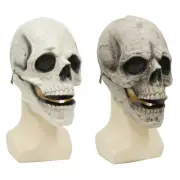 Horror Party Halloween Skull Mask Full Head Helmet Movable Jaw Prop US Shiping