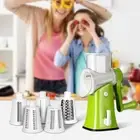 5 Slicing Options Manual Rotary Vegetable Chopper Cheese Onion Grater Slicer