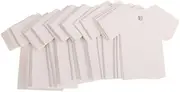 SEWOART 100PCS Blank Paper Hanging Tags for Decoration Unfinished Craft Tags for Scrapbooking Sign Making and Art Projects White Clothing Shape Cards Without Rope