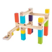 Kids Wooden Marble Run Marble Track Maze Game Wooden Ball Track Blocks for Gift