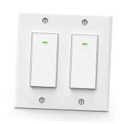 Smart Light Switch, Double Smart WiFi Light Switches, Smart Switch 2 Gang