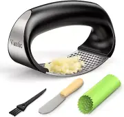 Garlic Press Rocker - Stainless Steel Garlic Mincer Garlic Crusher, New Innovati