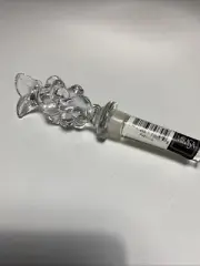 Mikasa Grapes And Leaves Figural Clear Lead Crystal Wine Bottle Stopper-New
