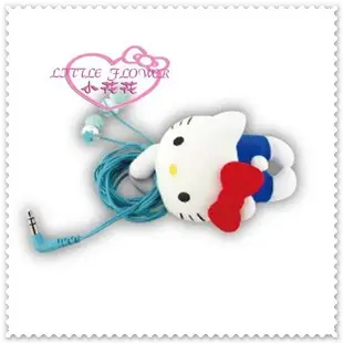 小花花日本精品♥Hello Kitty 絨毛 捲線器 耳機 集線器 捲線器 收線器 藍衣趴姿 99932909