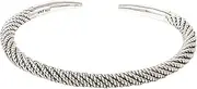 [Treasure Bay] TreasureBay 925 Sterling Silver Twisted Design Bangle Bracelet for Men