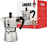 Bialetti - Moka Express: Iconic Stovetop Espresso Maker, 3-Cup, Aluminium