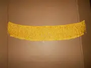 NWT YELLOW FRINGE SKIRTING 6" SMALL CHILD RIBBON DANCE JAZZ PIN UP 26" WAIST