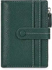 [HKCLUF] Women's Leather Purse, RFID Purse, Small Wallet with Coin Compartments, Zip, Many Compartments