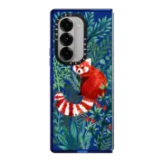 Galaxy Z Fold6 Impact Case Red Panda Florals by Papio Press