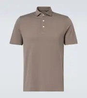[Fedeli] Fedeli Zero cotton jersey polo shirt AU 90 brown