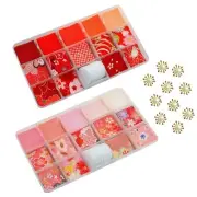 HAMILO Tsumami craft scraps hairpins handicraft handmade set of 240 pieces red