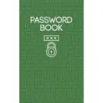 PASSWORD BOOK: USERNAME AND INTERNET PASSWORD KEEPER: GREEN DIGITAL PATTERN