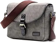 Retro Camera Bag Case Cover Fit for Lumix DMC-GX80 DMC-GX85 GX85 GX80 GH5L GH4 GH5 GH5GK FZ100 FZ200 FZ150 FZ1000 FZ300(Gray)