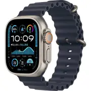Apple Watch Ultra 2 49mm Natural Titanium Case GPS + Cellular Band (Navy)