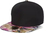[TOP HEADWEAR] TopHeadwear Floral Snapback Hat W/Free Pair of Screen Glasses
