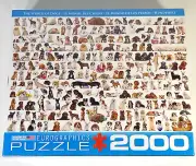 The World of Dogs Eurographics 2000 Piece Jigsaw Puzzle NIB Sealed